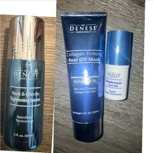 Dr. Denese Skincare Set, wrinkle eye stick, tightening serum and collagen mask